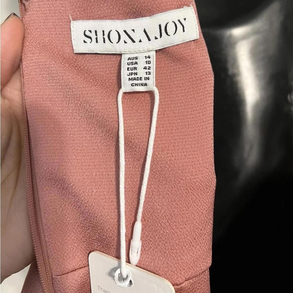 NWT $295 Shona Joy Luxe Cocktail Frill Dress - Rose Size 10 SJ3499 - Picture 9 of 9